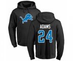 Detroit Lions #24 Andrew Adams Black Name & Number Logo Pullover Hoodie