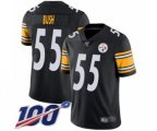 Pittsburgh Steelers #55 Devin Bush Black Team Color Vapor Untouchable Limited Player 100th Season Football Jersey