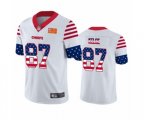 Kansas City Chiefs #87 Travis Kelce Limited White Independence Day Football Jersey