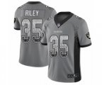 Oakland Raiders #35 Curtis Riley Limited Gray Rush Drift Fashion Football Jersey