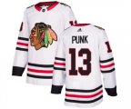 Chicago Blackhawks #13 CM Punk Authentic White Away NHL Jersey