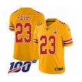 Kansas City Chiefs #23 Kendall Fuller Limited Gold Inverted Legend 100th Season Football Jersey