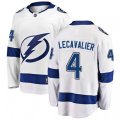 Tampa Bay Lightning #4 Vincent Lecavalier Fanatics Branded White Away Breakaway NHL Jersey