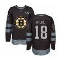 Boston Bruins #18 Brett Ritchie Authentic Black 1917-2017 100th Anniversary Hockey Jersey