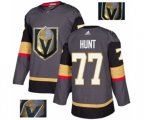 Vegas Golden Knights #77 Brad Hunt Authentic Gray Fashion Gold NHL Jersey
