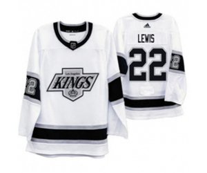 Los Angeles Kings #22 Trevor Lewis 2019-20 Heritage White Throwback 90s Hockey Jersey