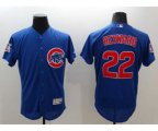Chicago Cubs #22 Jason Heyward Majestic blue Flexbase Authentic Collection Player Jersey