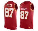 Kansas City Chiefs #87 Travis Kelce Limited Red Player Name & Number Tank Top Football Jersey