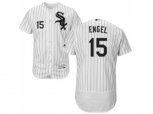 Chicago White Sox #15 Adam Engel White(Black Strip) Flexbase Authentic Collection Stitched MLB Jerseys