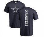 Dallas Cowboys #55 Leighton Vander Esch Navy Blue Backer T-Shirt