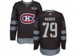 Montreal Canadiens #79 Andrei Markov Black 1917-2017 100th Anniversary Stitched NHL Jersey
