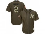 Oakland Athletics #2 Tony Phillips Green Salute to Service Stitched Baseball Jersey