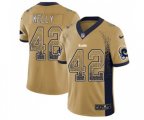 Los Angeles Rams #42 John Kelly Limited Gold Rush Drift Fashion Football Jersey