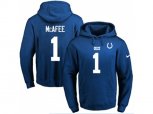 Indianapolis Colts #1 Pat McAfee Royal Blue Name & Number Pullover NFL Hoodie