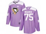 Adidas Pittsburgh Penguins #75 Ryan Reaves Purple Authentic Fights Cancer Stitched NHL Jersey