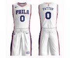 Philadelphia 76ers #0 Justin Patton Swingman White Basketball Suit Jersey - Association Edition