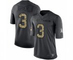 Carolina Panthers #3 Will Grier Limited Black 2016 Salute to Service Football Jersey