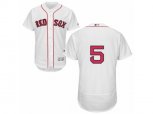 Boston Red Sox #5 Nomar Garciaparra White Flexbase Authentic Collection MLB Jersey