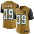 Jacksonville Jaguars #39 Tashaun Gipson Limited Gold Rush Vapor Untouchable NFL Jersey
