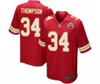Kansas City Chiefs #34 Darwin Thompson Game Red Team Color Football Jersey