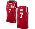 Atlanta Hawks #7 Jeremy Lin Authentic Red NBA Jersey Statement Edition