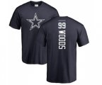 Dallas Cowboys #99 Antwaun Woods Navy Blue Backer T-Shirt