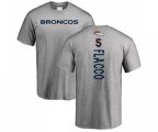 Denver Broncos #5 Joe Flacco Ash Backer T-Shirt