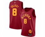 Indiana Pacers #8 Justin Holiday Authentic Red Hardwood Classics Basketball Jersey