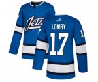 Winnipeg Jets #17 Adam Lowry Authentic Blue Alternate NHL Jersey