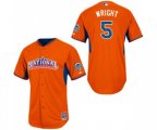 New York Mets #5 David Wright Authentic Orange National League 2013 All-Star BP Baseball Jersey