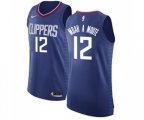 Los Angeles Clippers #12 Luc Mbah a Moute Authentic Blue Basketball Jersey - Icon Edition