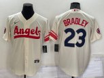 Los Angeles Angels #23 Archie Bradley Cream 2022 City Connect Cool Base Stitched Jersey