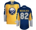 Reebok Buffalo Sabres #82 Nathan Beaulieu Authentic Gold New Third NHL Jersey