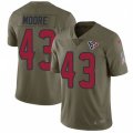 Houston Texans #43 Corey Moore Limited Olive 2017 Salute to Service NFL Jersey