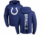 Indianapolis Colts #38 Christine Michael Sr Royal Blue Backer Pullover Hoodie