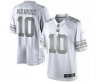 New York Giants #10 Eli Manning Limited White Platinum Football Jersey