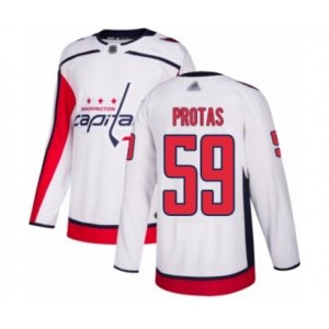 Washington Capitals #59 Aliaksei Protas Authentic White Away Hockey Jersey