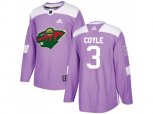 Minnesota Wild #3 Charlie Coyle Purple Authentic Fights Cancer Stitched NHL Jersey