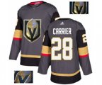 Vegas Golden Knights #28 William Carrier Authentic Gray Fashion Gold NHL Jersey