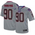 New York Giants #90 Jason Pierre-Paul Elite Lights Out Grey NFL Jersey
