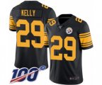 Pittsburgh Steelers #29 Kam Kelly Limited Black Rush Vapor Untouchable 100th Season Football Jersey