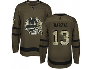 New York Islanders #13 Mathew Barzal Green Salute to Service Stitched NHL Jersey