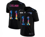New England Patriots #11 Julian Edelman Multi-Color Black 2020 NFL Crucial Catch Vapor Untouchable Limited Jersey