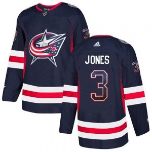 Columbus Blue Jackets #3 Seth Jones Authentic Navy Blue Drift Fashion NHL Jersey