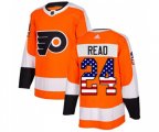 Adidas Philadelphia Flyers #24 Matt Read Authentic Orange USA Flag Fashion NHL Jersey