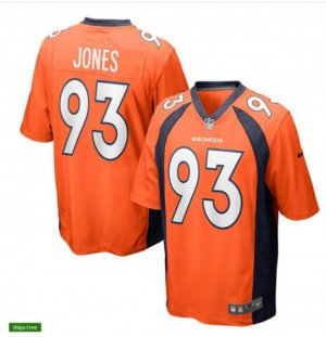 Denver Broncos #93 Dre\'Mont Jones Nike Orange Vapor Untouchable Limited Jersey