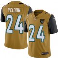 Jacksonville Jaguars #24 T.J. Yeldon Limited Gold Rush Vapor Untouchable NFL Jersey