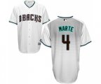 Arizona Diamondbacks #4 Ketel Marte Replica White Capri Cool Base Baseball Jersey