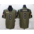 San Francisco 49ers #8 Steve Young Nike Olive 2021 Salute To Service Limited Player Jersey