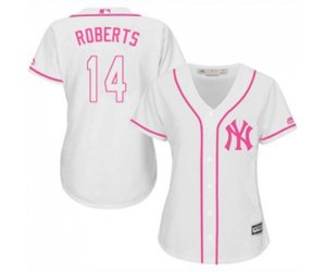 Women\'s New York Yankees #14 Brian Roberts Authentic White Fashion Cool Base Baseball Jersey